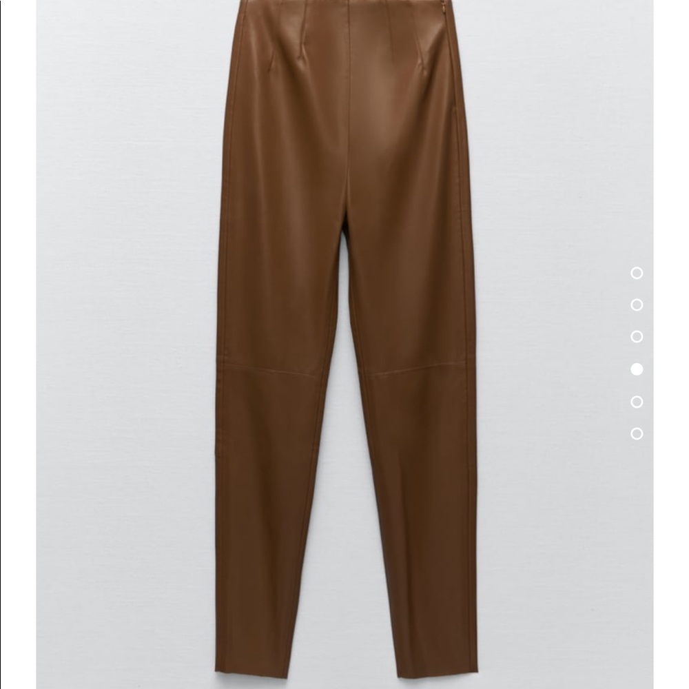 NWT ZARA leather legging high rise - Picture 3 of 10